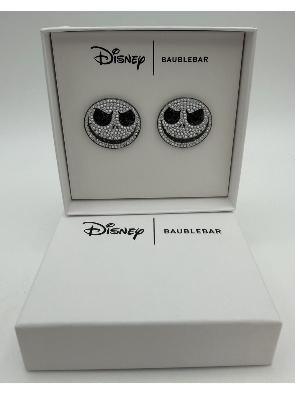 Disney x Baublebar Jack Skellington Beaded Glitter Stud Earrings Halloween